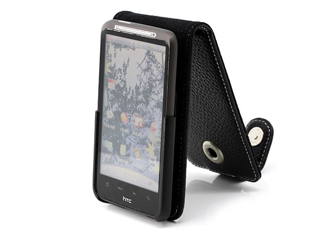 Чехол YooBao Slim case для HTC Desire HD (черный, кожанный)