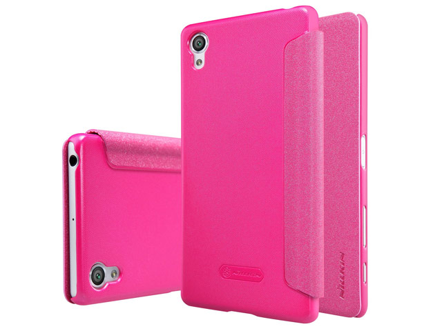 Чехол Nillkin Sparkle Leather Case для Sony Xperia X (розовый, винилискожа)