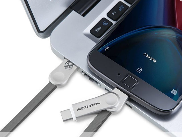 USB-кабель Nillkin Plus III Cable универсальный (USB Type C, microUSB, 1 метр, черный)