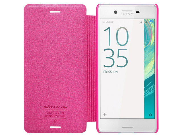 Чехол Nillkin Sparkle Leather Case для Sony Xperia X Performance (розовый, винилискожа)