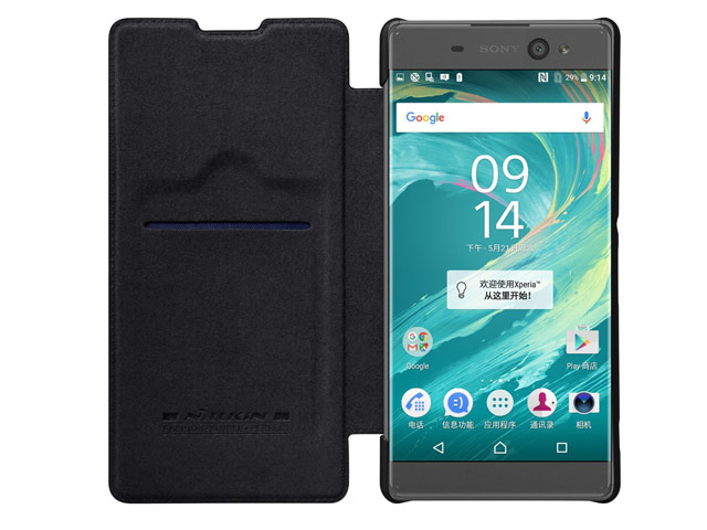 Чехол Nillkin Qin leather case для Sony Xperia XA ultra (черный, кожаный)