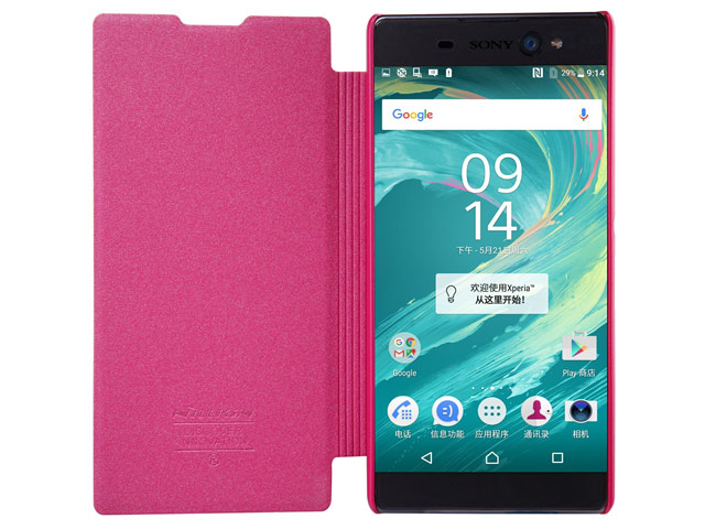 Чехол Nillkin Sparkle Leather Case для Sony Xperia XA ultra (розовый, винилискожа)