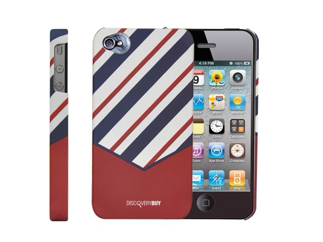 Чехол Discovery Buy Tie Matte Case для Apple iPhone 4/4S (темно-красный, пластиковый)