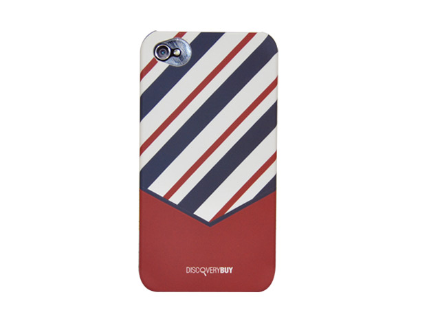 Чехол Discovery Buy Tie Matte Case для Apple iPhone 4/4S (темно-красный, пластиковый)