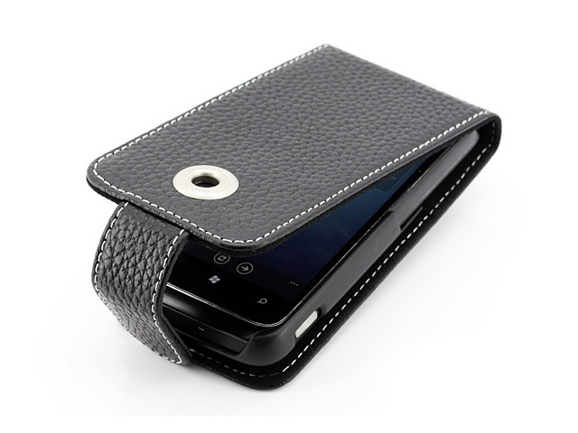 Чехол YooBao Slim case для HTC 7 Trophy (черный, кожанный)