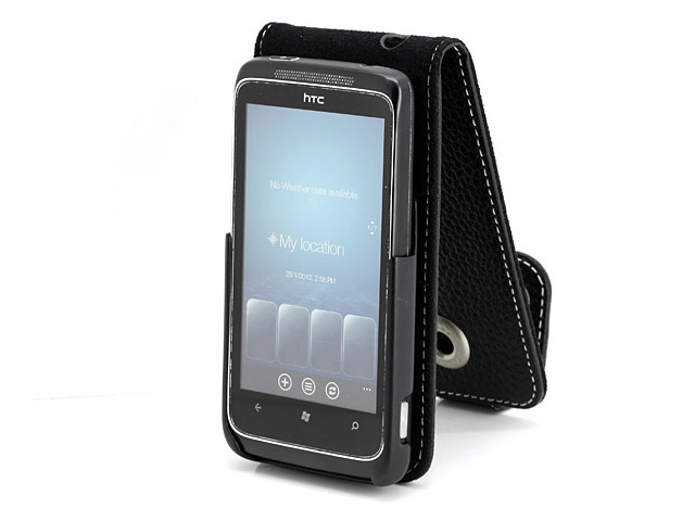 Чехол YooBao Slim case для HTC 7 Trophy (черный, кожанный)
