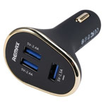 Зарядное устройство Remax Car Charger RCC302 универсальное (автомобильное, 6.3A, 3xUSB, черное)