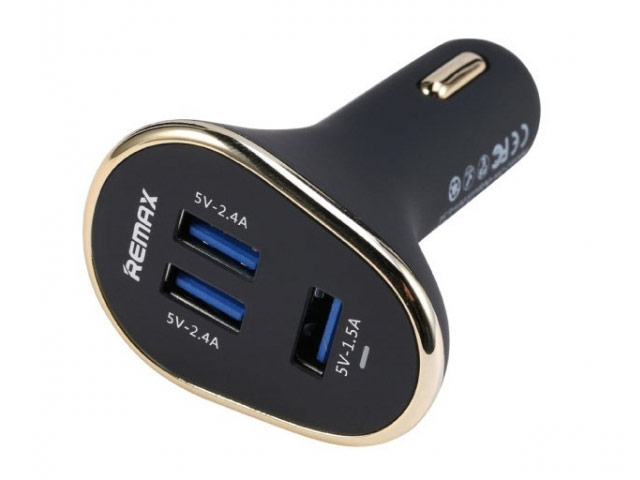 Зарядное устройство Remax Car Charger RCC302 универсальное (автомобильное, 6.3A, 3xUSB, черное)