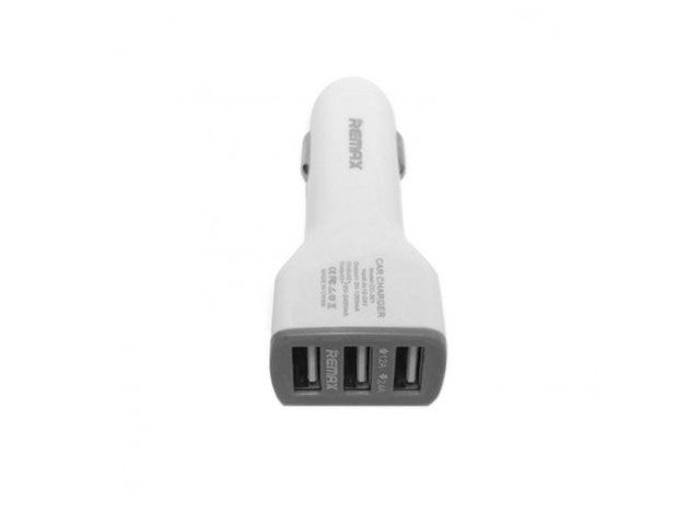 Зарядное устройство Remax Jian Car Charger универсальное (автомобильное, 3.6A, 3xUSB, белое)