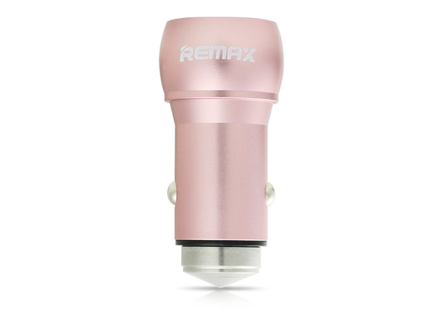 Зарядное устройство Remax Car Charger RCC205 универсальное (автомобильное, 2.4A, 2xUSB, розовое)