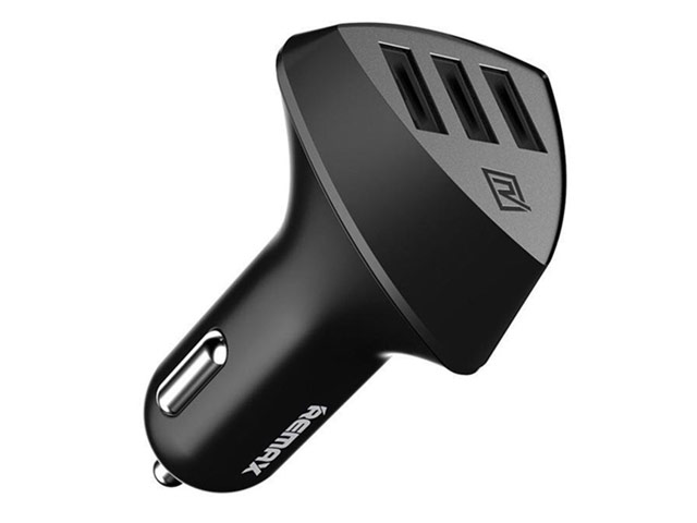 Зарядное устройство Remax Aliens Car Charger универсальное (автомобильное, 4.2A, 3xUSB, черное)