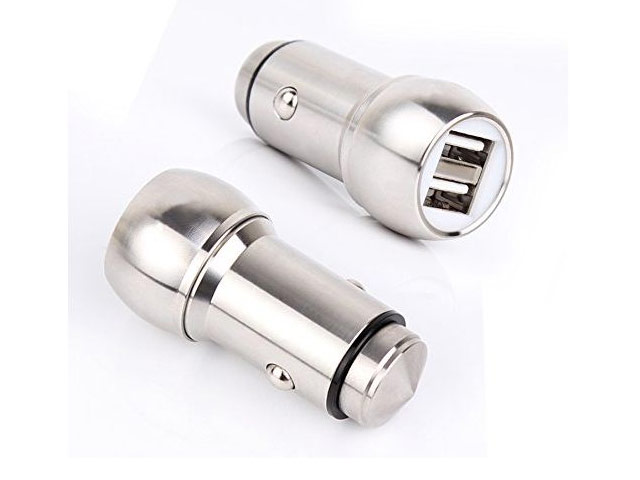 Зарядное устройство Remax Car Charger RCC205 универсальное (автомобильное, 2.4A, 2xUSB, серебристое)