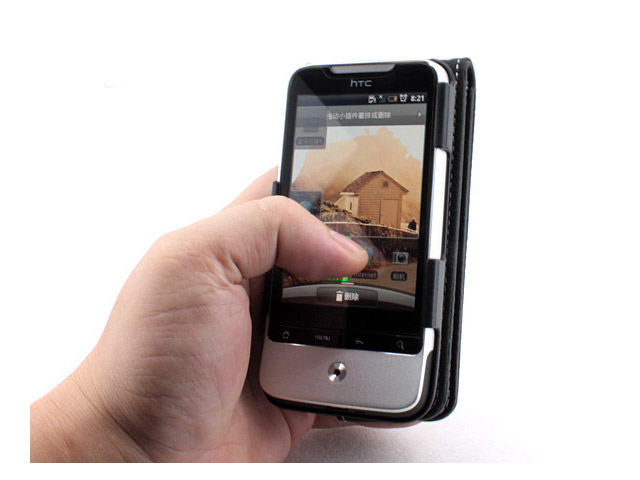 Чехол YooBao Slim case для HTC Legend (черный, кожанный)