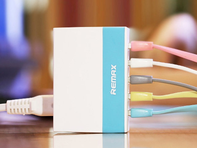 Зарядное устройство Remax USB Charger RU-U1 универсальное (сетевое, 5xUSB, 7.5A, белый/фиолетовый)