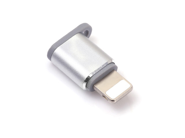 Адаптер Remax RA-USB2 универсальный (microUSB-Lightning, серебристый)