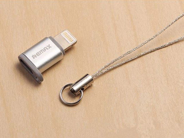 Адаптер Remax RA-USB2 универсальный (microUSB-Lightning, серебристый)