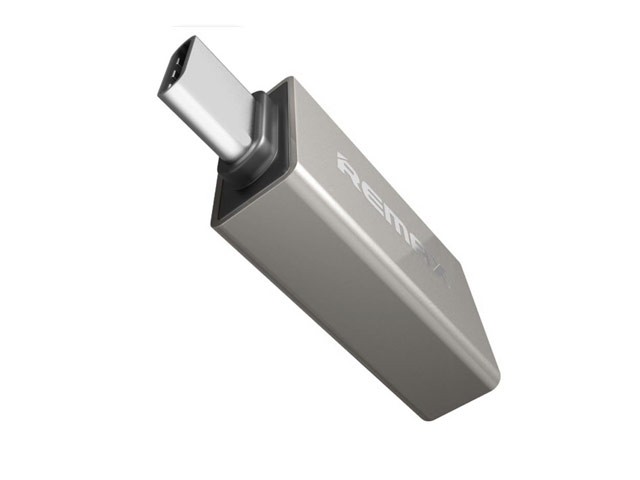 Адаптер Remax OTG-TYPE-C универсальный (USB Type C-USB, серебристый)