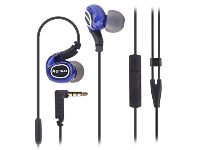 Наушники Remax Sporty Earphone S1 pro (синие, пульт/микрофон, 20-20000 Гц)