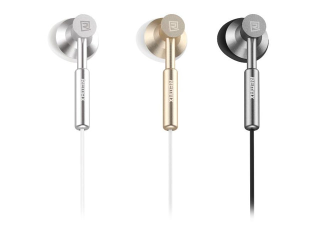 Наушники Remax Metal Earphone RM-305M (черные, пульт/микрофон, 20-20000 Гц)