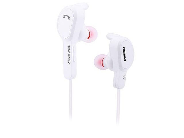 Беспроводные наушники Remax Sports Bluetooth Headset RM-S5 (белые, пульт/микрофон, 18-22000 Гц)