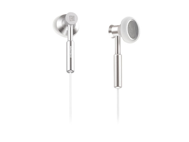 Наушники Remax Metal Earphone RM-305M (серебристые, пульт/микрофон, 20-20000 Гц)
