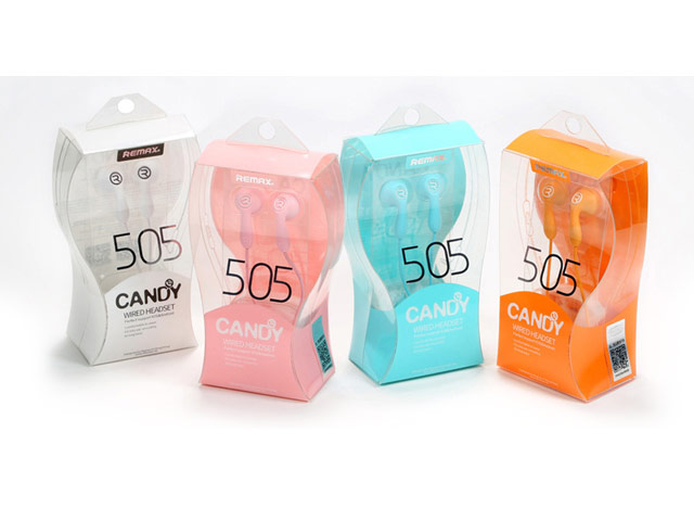 Наушники Remax Candy Headset RM-505 (белые, пульт/микрофон, 20-20000 Гц)