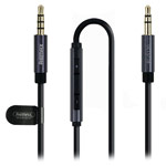 AUX-кабель Remax Smart Audio Cable S120 (черный, 1.2 м, разъемы 3.5 мм, пульт/микрофон)