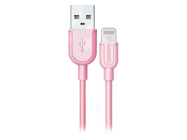 USB-кабель Remax Souffle Data Cable (Lightning, 1 м, розовый)