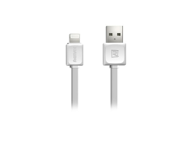 USB-кабель Remax Fleet Data Cable (Lightning, 1 м, плоский, белый)