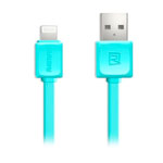 USB-кабель Remax Fleet Data Cable (Lightning, 1 м, плоский, голубой)