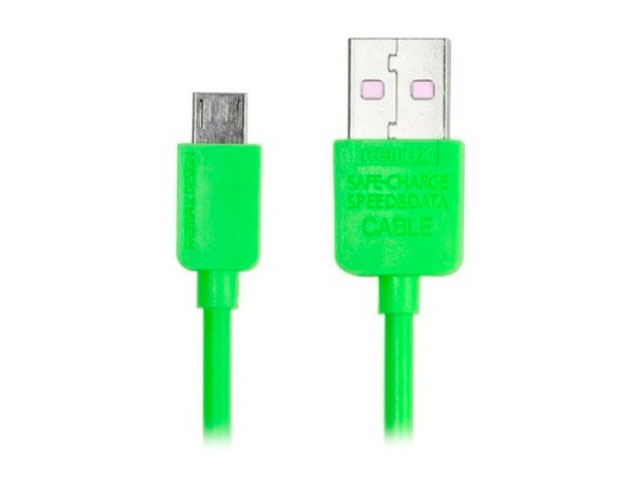 USB-кабель Remax Light Speed series cable (microUSB, 1 м, зеленый)