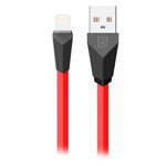 USB-кабель Remax Aliens Data Cable (Lightning, 1 м, плоский, красный/черный)