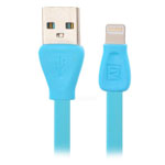 USB-кабель Remax Martin Data Cable (Lightning, 1 м, плоский, голубой)