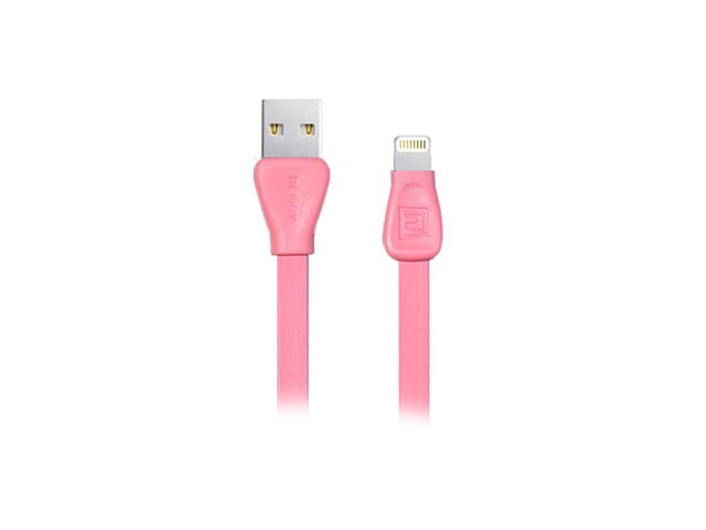 USB-кабель Remax Martin Data Cable (Lightning, 1 м, плоский, розовый)