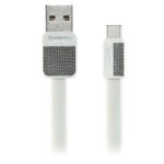 USB-кабель Remax Platinum Cable (USB Type C, 1 м, плоский, белый)