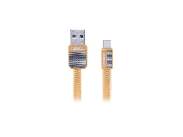 USB-кабель Remax Platinum Cable (USB Type C, 1 м, плоский, желтый)