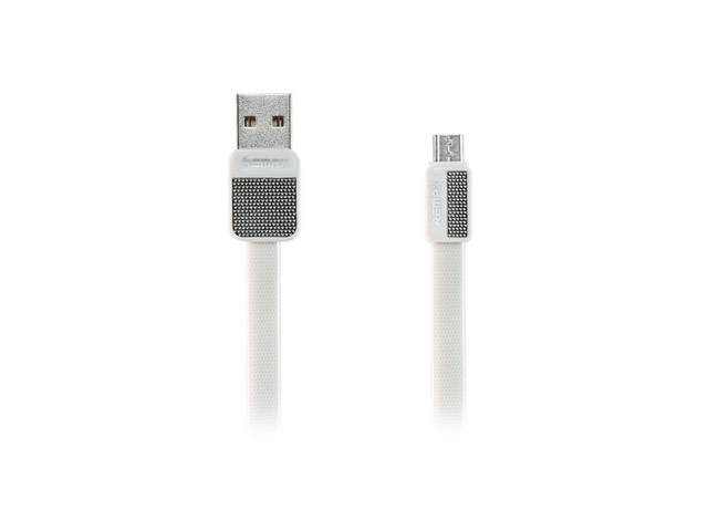 USB-кабель Remax Platinum Cable (microUSB, 1 м, плоский, белый)