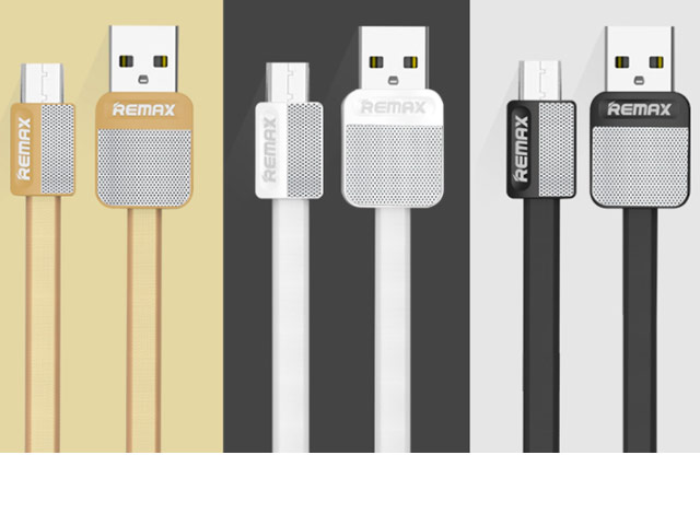 USB-кабель Remax Platinum Cable (microUSB, 1 м, плоский, белый)
