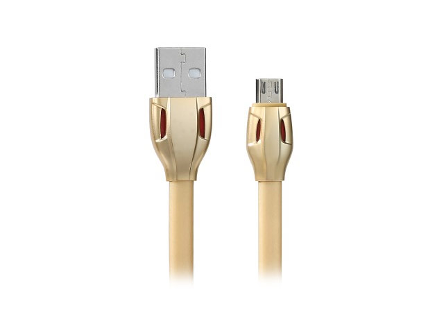 USB-кабель Remax Laser Cable (microUSB, 1 м, плоский, золотистый)