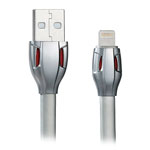USB-кабель Remax Laser Cable (Lightning, 1 м, плоский, черный)