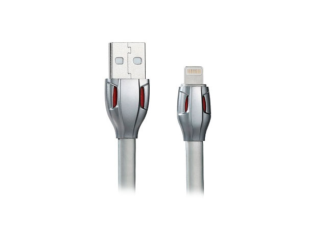 USB-кабель Remax Laser Cable (Lightning, 1 м, плоский, черный)