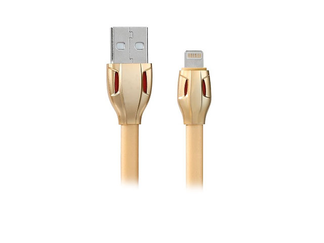 USB-кабель Remax Laser Cable (Lightning, 1 м, плоский, золотистый)