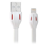 USB-кабель Remax Laser Cable (Lightning, 1 м, плоский, белый)