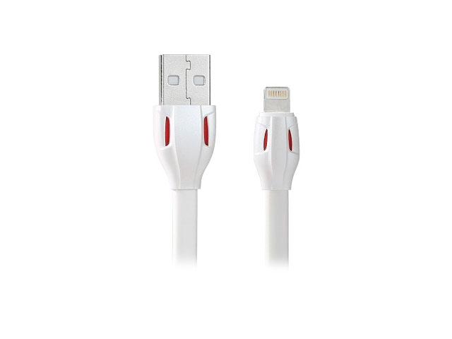 USB-кабель Remax Laser Cable (Lightning, 1 м, плоский, белый)