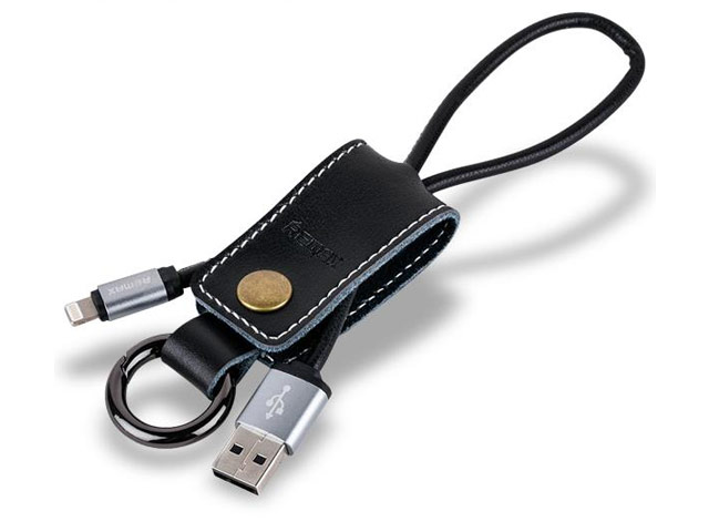 USB-кабель Remax Western Cable (Lightning, 0.2 м, кожаный, черный)