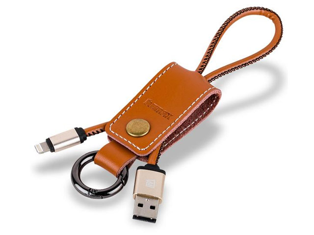 USB-кабель Remax Western Cable (Lightning, 0.2 м, кожаный, коричневый)