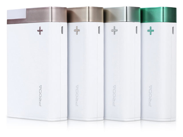 Внешняя батарея Remax Proda Crave Series универсальная (12000 mAh, фонарик, индикатор, белая/зеленая)