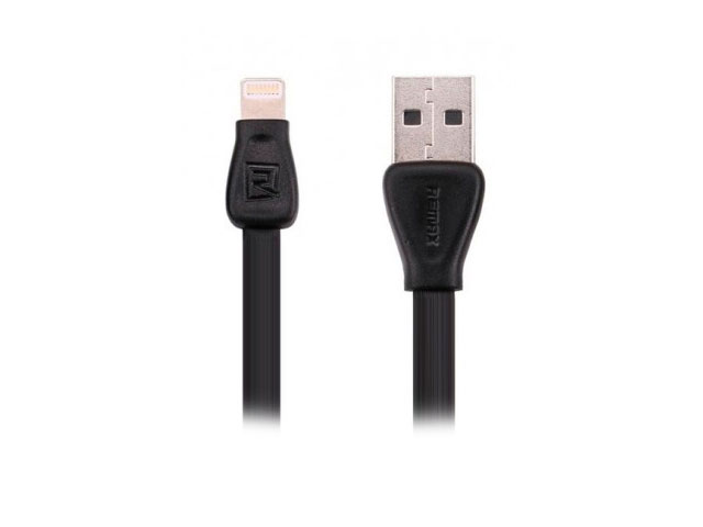 USB-кабель Remax Martin Data Cable (Lightning, 1 м, плоский, черный)