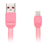 USB-кабель Remax Puff Cable (Lightning, 1 м, плоский, розовый)