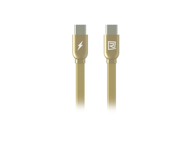 USB-кабель Remax Data Cable (USB Type C, USB Type C, 1 м, плоский, желтый)